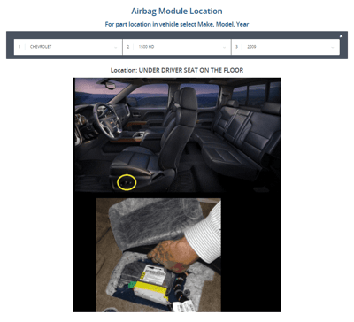 Where is the airbag module located?